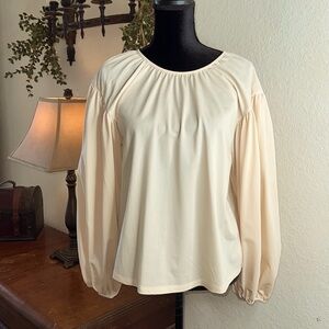 A New Day | Cream Bishop Sleeve Blouse | Size Medium